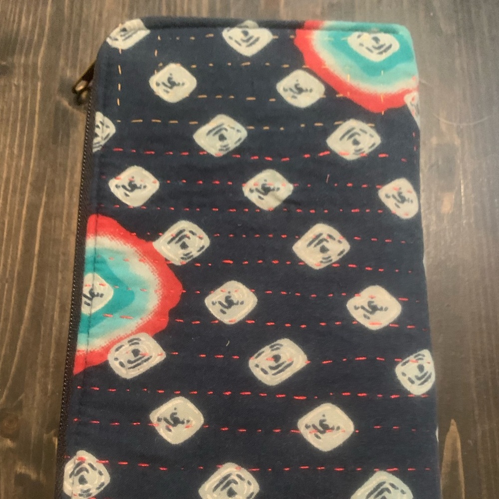 NEW Kantha Clutch w/ Zipper Closure